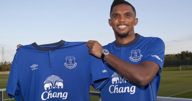 Samuel Eto'o ra mắt Everton ở trận đấu với Chelsea vòng 3 Ngoại hạng