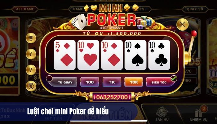 Luật chơi Mini Poker dễ hiểu cho người mới bắt đầu